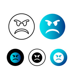Abstract Angry Emotion Icon Illustration
