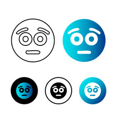 Abstract Surprised Emotion Icon Illustration