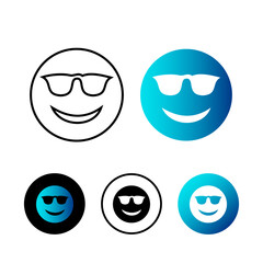 Abstract Cool Emotion Icon Illustration
