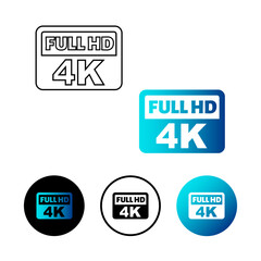 Abstract Full HD 4K Icon Illustration