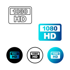Abstract HD 1080 Icon Illustration