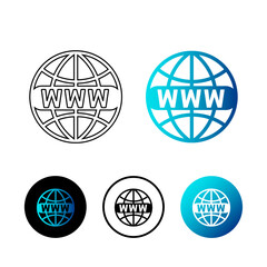 Abstract World Wide Web Icon Illustration