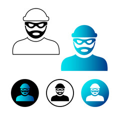 Abstract Thief Icon Illustration
