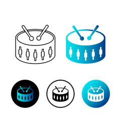 Creative Drum Icon Illustration