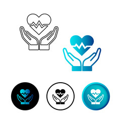 Abstract Health Insurance Icon Illustration