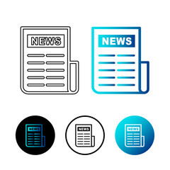 Abstract Newspaper Icon Illustration
