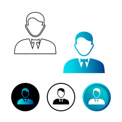 Abstract Entrepreneur Icon Illustration