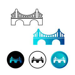 Abstract Bridge Icon Illustration