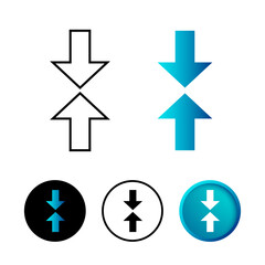 Abstract Compare Arrow Icon Illustration