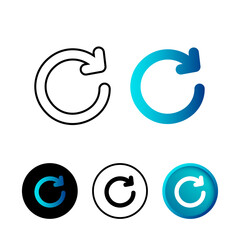 Abstract Reload Arrow Icon Illustration