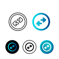 Abstract Switch Arrow Icon Illustration