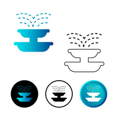 Abstract Fountain Icon Illustration