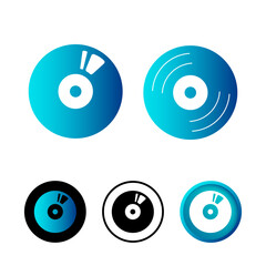 Abstract CD Icon Set