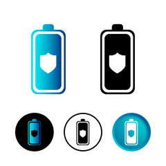 Abstract Safe Battery Icon Set