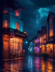 Town in the night