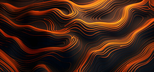 Abstract topographic waves texture banner background