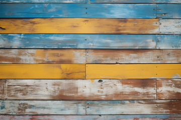 Fototapeta premium Painted wooden planks surface texture background, wooden slatted pattern