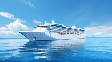 cruise ship in the ocean, with generative ai