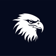 Obraz premium Minimalist black and white eagle.