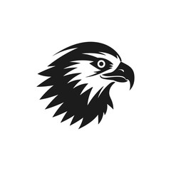 Obraz premium Minimalist black and white eagle.
