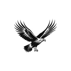 Obraz premium Minimalist black and white eagle.
