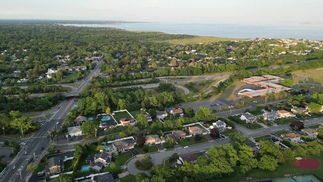 Robert Moses Causeway looking South West Islip NY Great South Bay