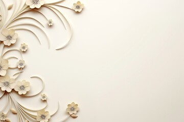 Floral border frame card template. multicolor flowers, leaves, for banner, wedding card. Springtime composition with copy-space, Generative AI illustration