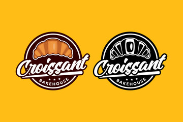 Fototapeta premium Croissant bakehouse design logo template