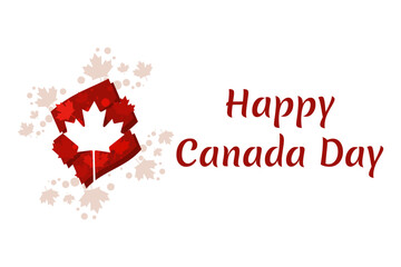 Happy Canada Day Vector Illustration. Suitable for greeting card, poster and banner.