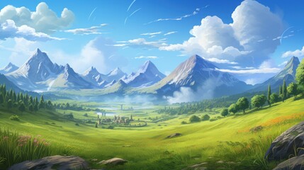 Fototapeta premium RPG Open World Game Art