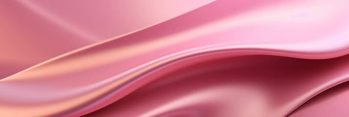 Abstract  liquid background with soft pink metal waves