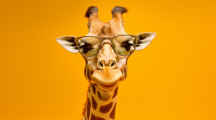 Generative AI, Giraffe in Shades: A Sunny Safari Stylista