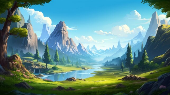Beautiful Scenery Game Art