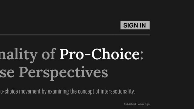 Pro-Choice mention on headlines of online news publications