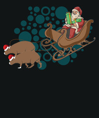 Capybara Christmas snow Santa riding funny T-Shirt design vector,capybara christmas, christmas capybara, Santa 