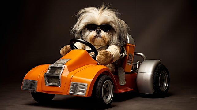 Lhasa Apso Motorsport Athlete: Thrill-Chasing Canine Sensation