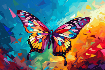 Generative AI.
wpap style abstract background, butterfly