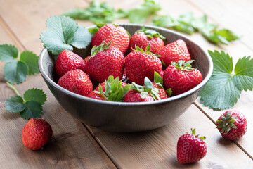 strawberries in a bowl