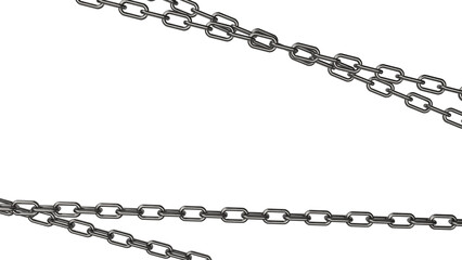 The metal chain png image 3d rendering