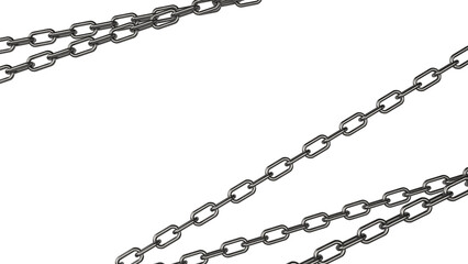 The metal chain png image 3d rendering