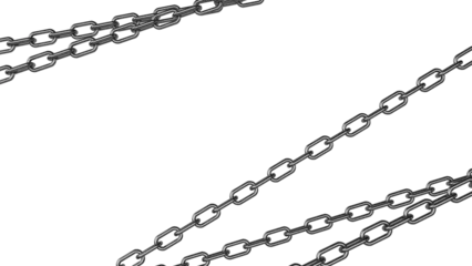 Foto op Plexiglas The metal chain png image 3d rendering © niphon