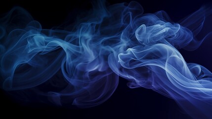 Obraz premium a single line of indigo smoke background, AI-Generated