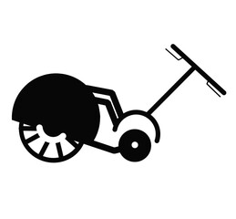 road cutter of power float icon. Flooring construction machine equipment for contractors,