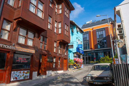 Cankurtaran Mini Market on Cankurtaran Meydani Sk Street in Sultanahmet in historic city of Istanbul, Turkey. Historic Areas of Istanbul is a UNESCO World Heritage Site.
