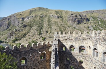 Fototapeta na wymiar Khertvisi, one of the oldest fortresses in Georgia and was in use throughout the Georgian feudal period.