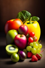 kind of fruit with beautiful light isolated on dark background