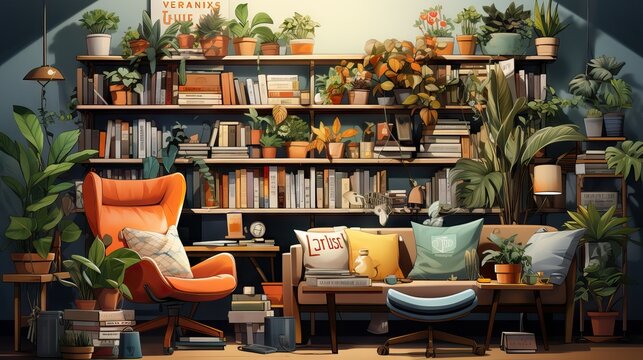 A space for conversation, discussion, and study, harmoniously designed. Generative AI