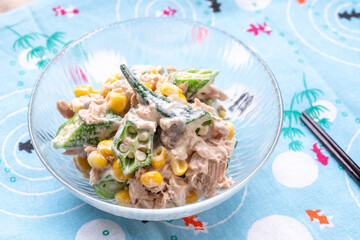 オクラのツナマヨ和え