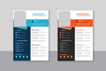 Professional CV resume template design