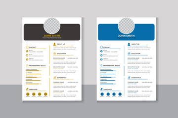 Professional CV resume template design